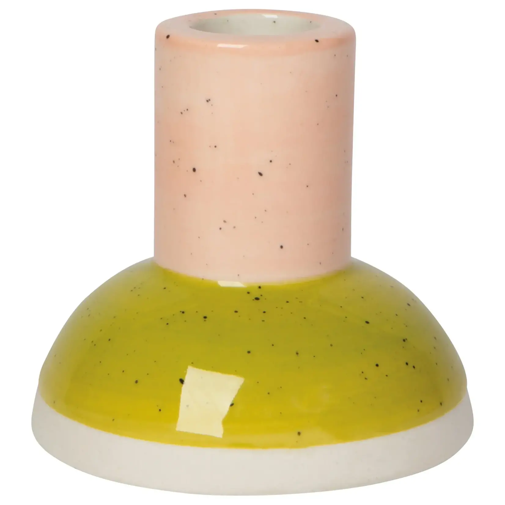 Pink and lime candle holder