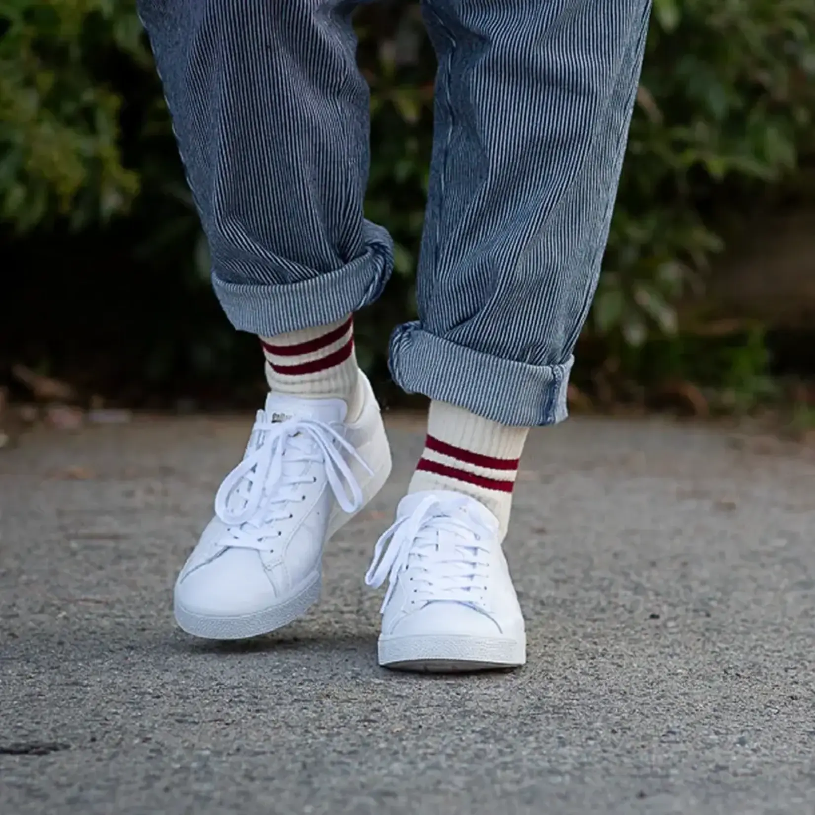 Gym Socks Mulberry stripes