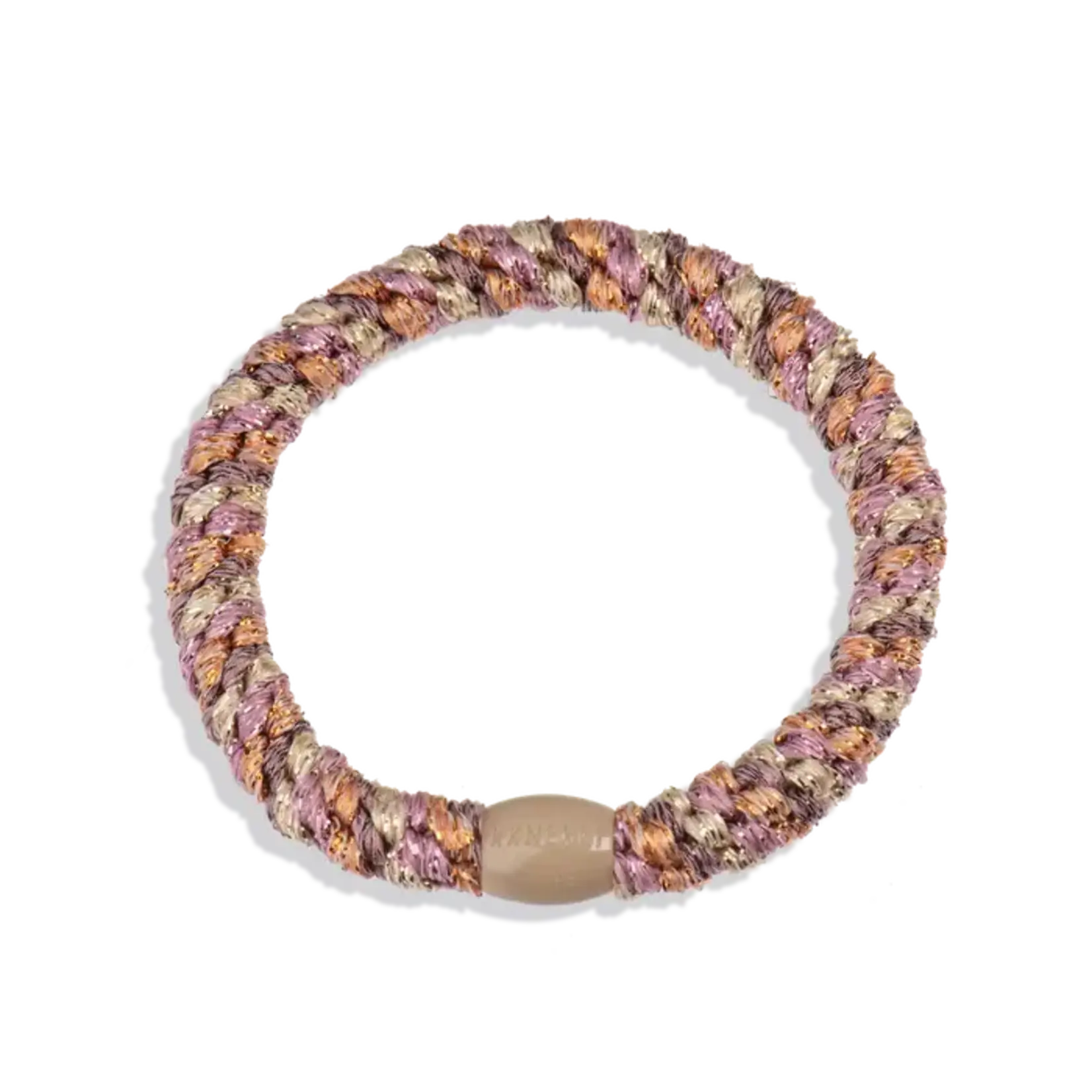 Peach Pink Glitter Mixed Hair Elastic