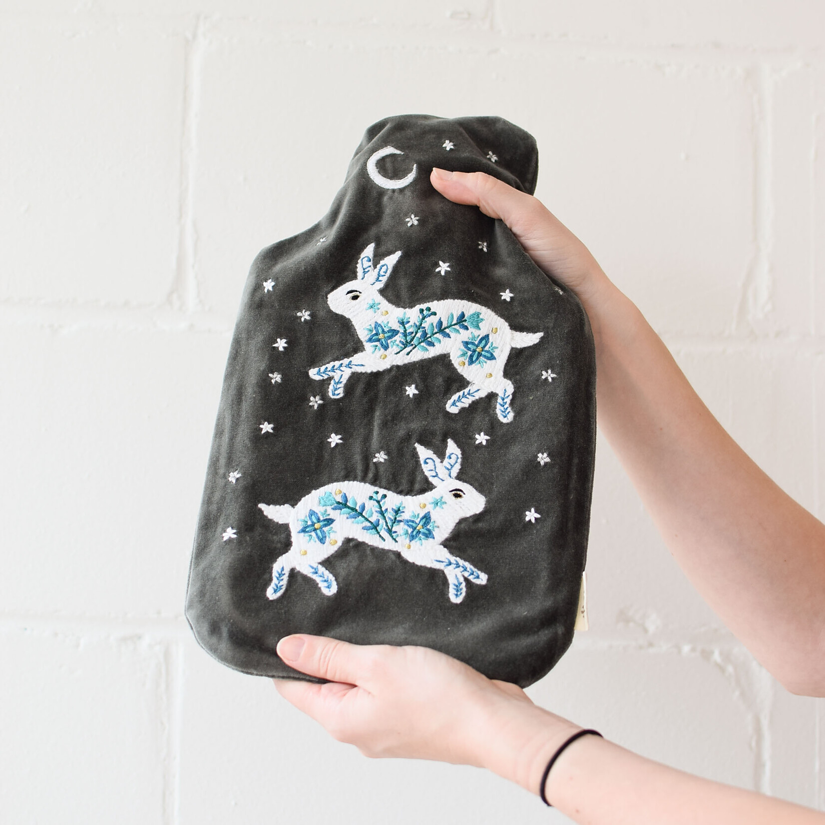 Velvet hot water bottle - Rabbit