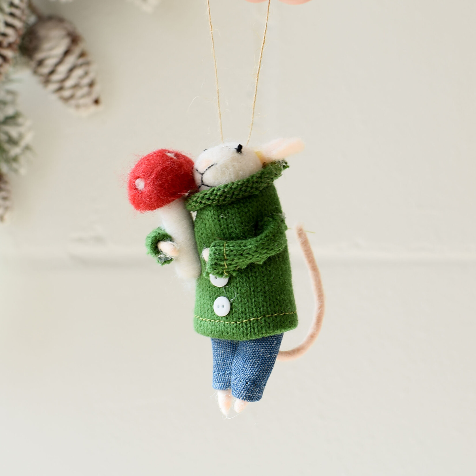 Ornement Souris Champignon