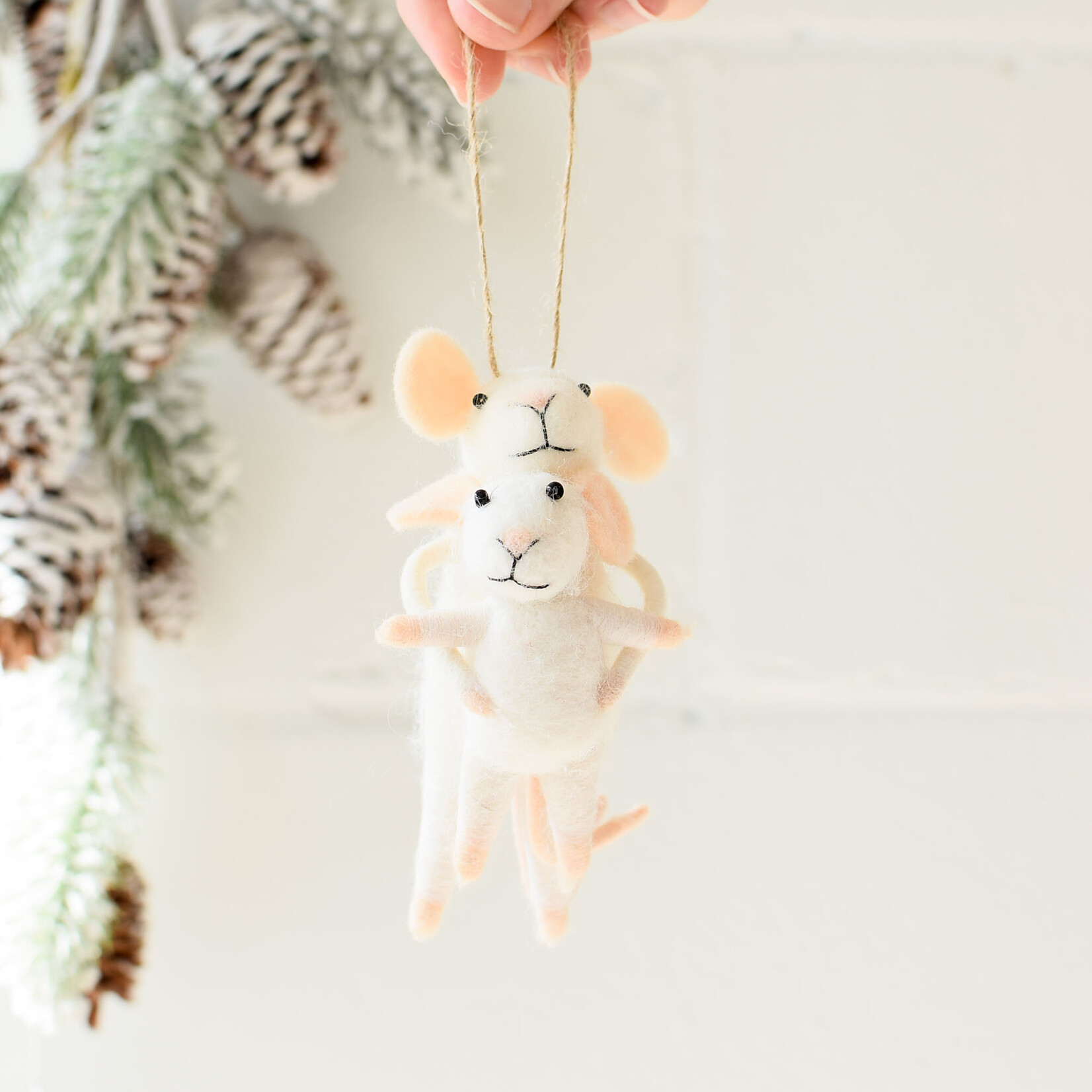 Ornement Souris Maman et Bébé