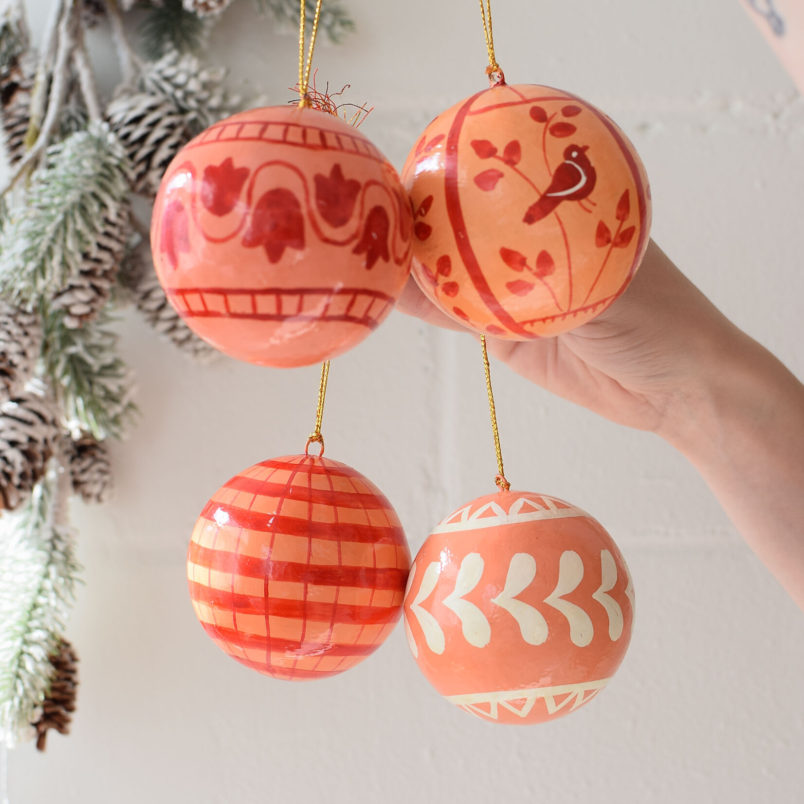 Boule de Noël Papier Maché