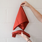 Serviettes de table unies (4) - Rouge brique