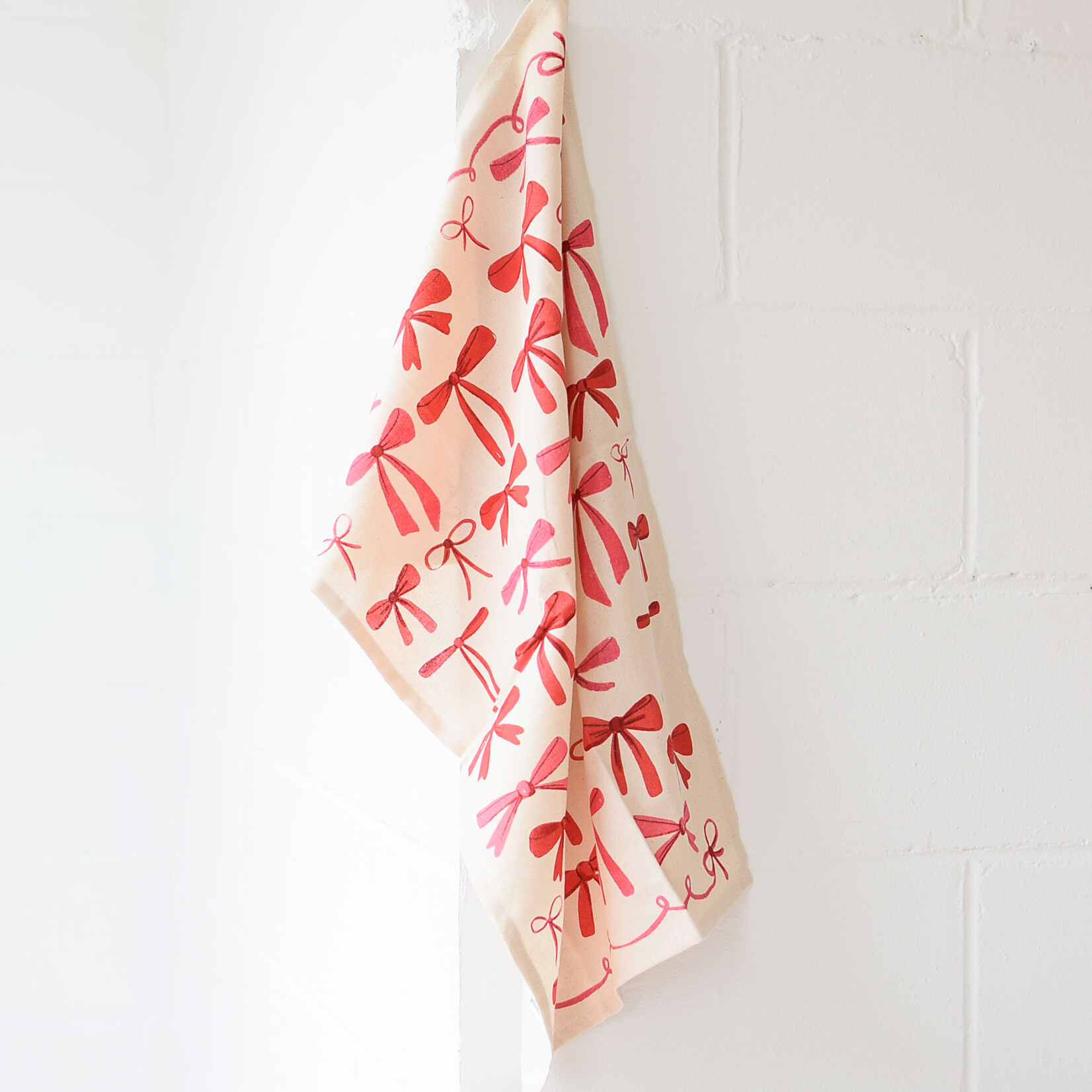 Linge à vaisselle - Nœuds Rose