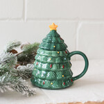 Mug Couvercle Sapin Vert