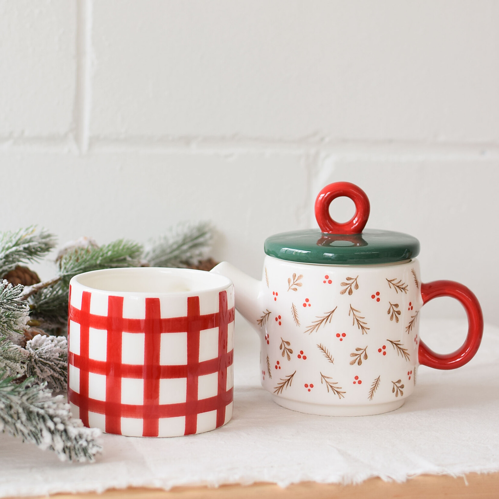 Duo tasses thé Holly Stacked