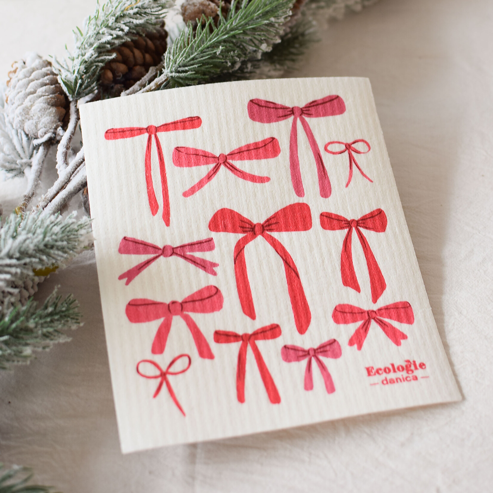 Swedish wipe - Pink bows