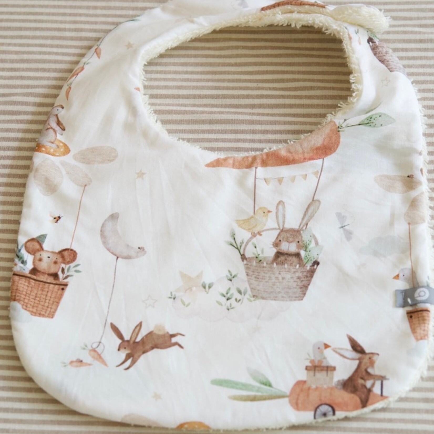 Cotton bib Rabbits Adventures
