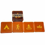 Ensemble de 4 sous-verres Camping