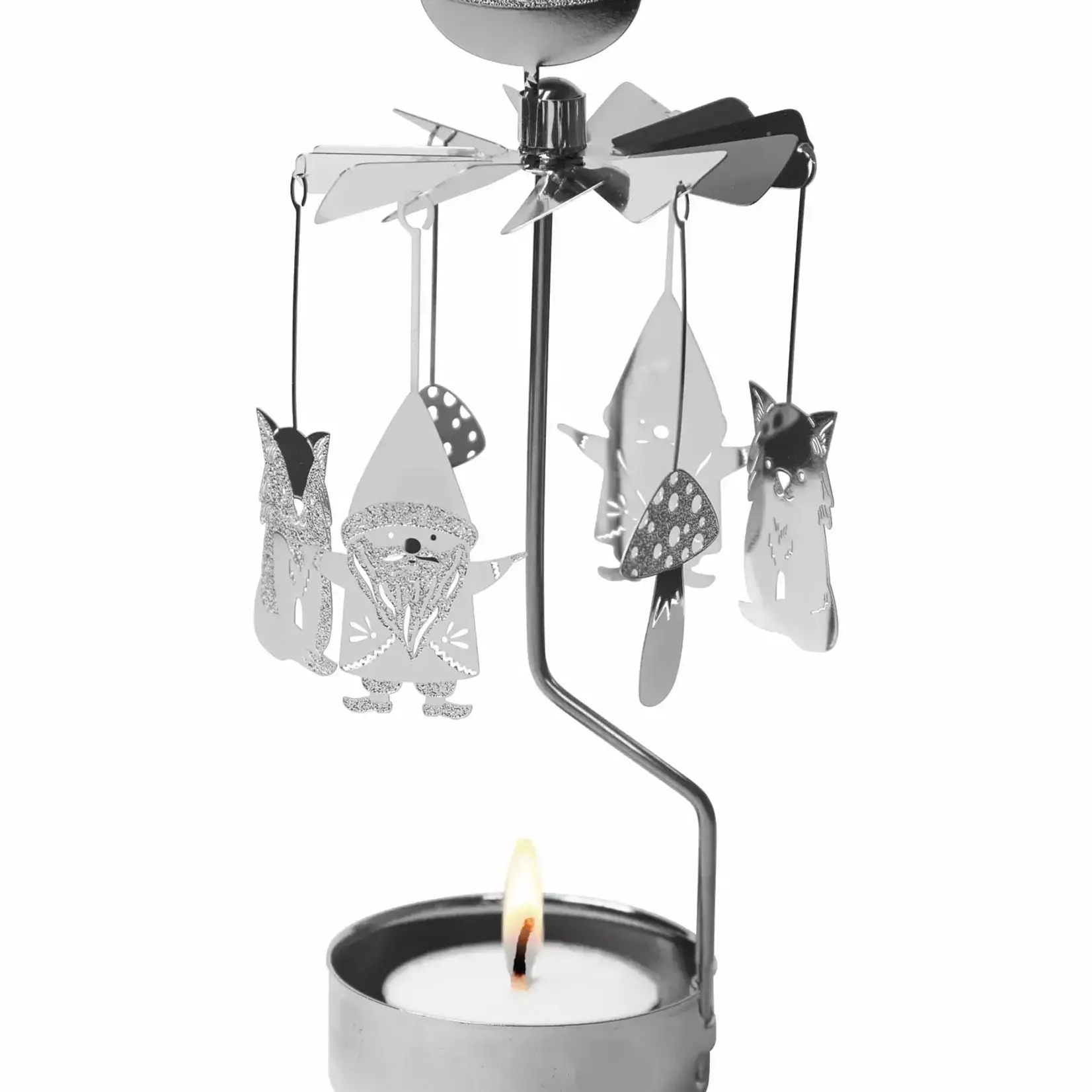 Candle Carousel - Fox and Santa