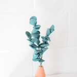 Fleur en laine Eucalyptus foncé