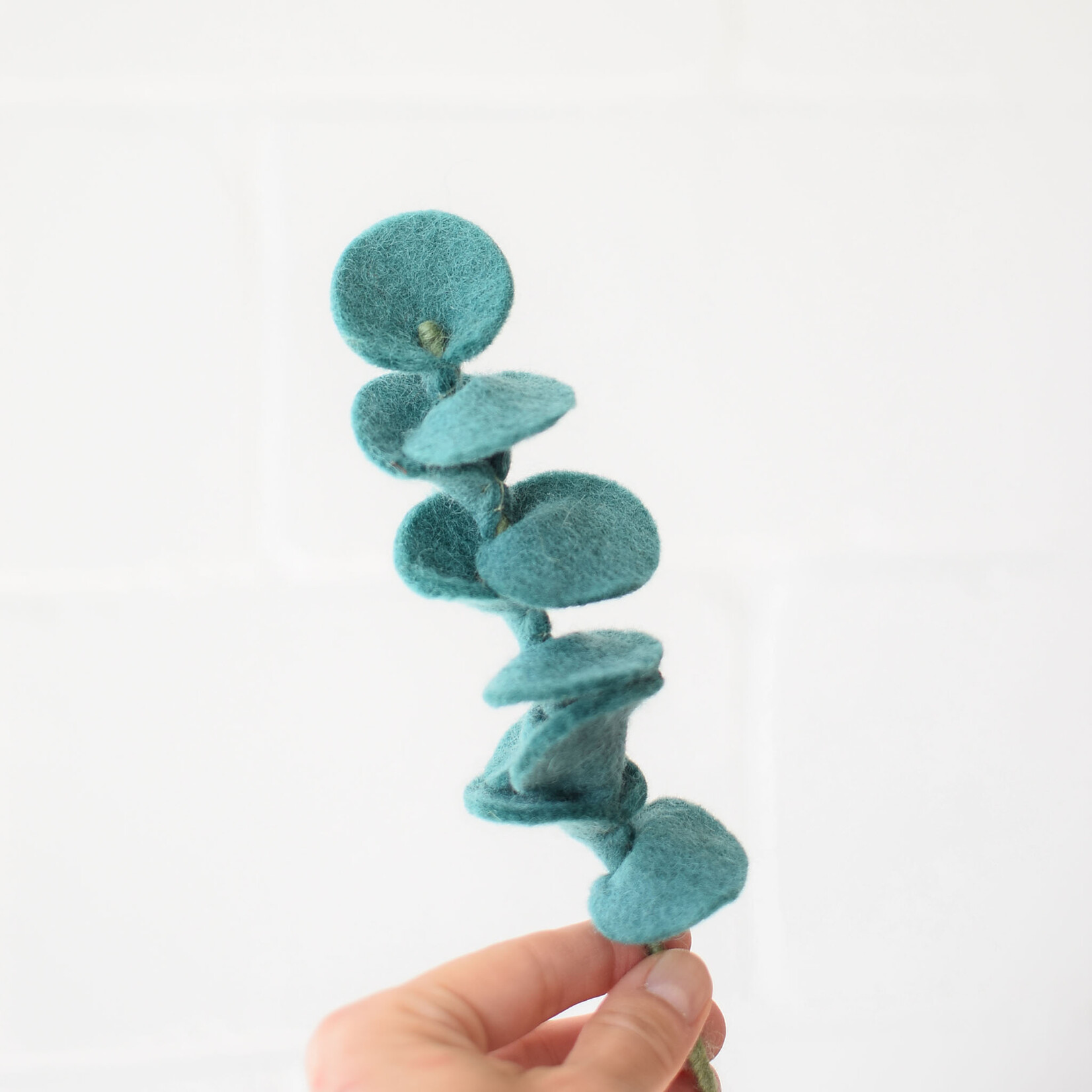 Fleur en laine Eucalyptus