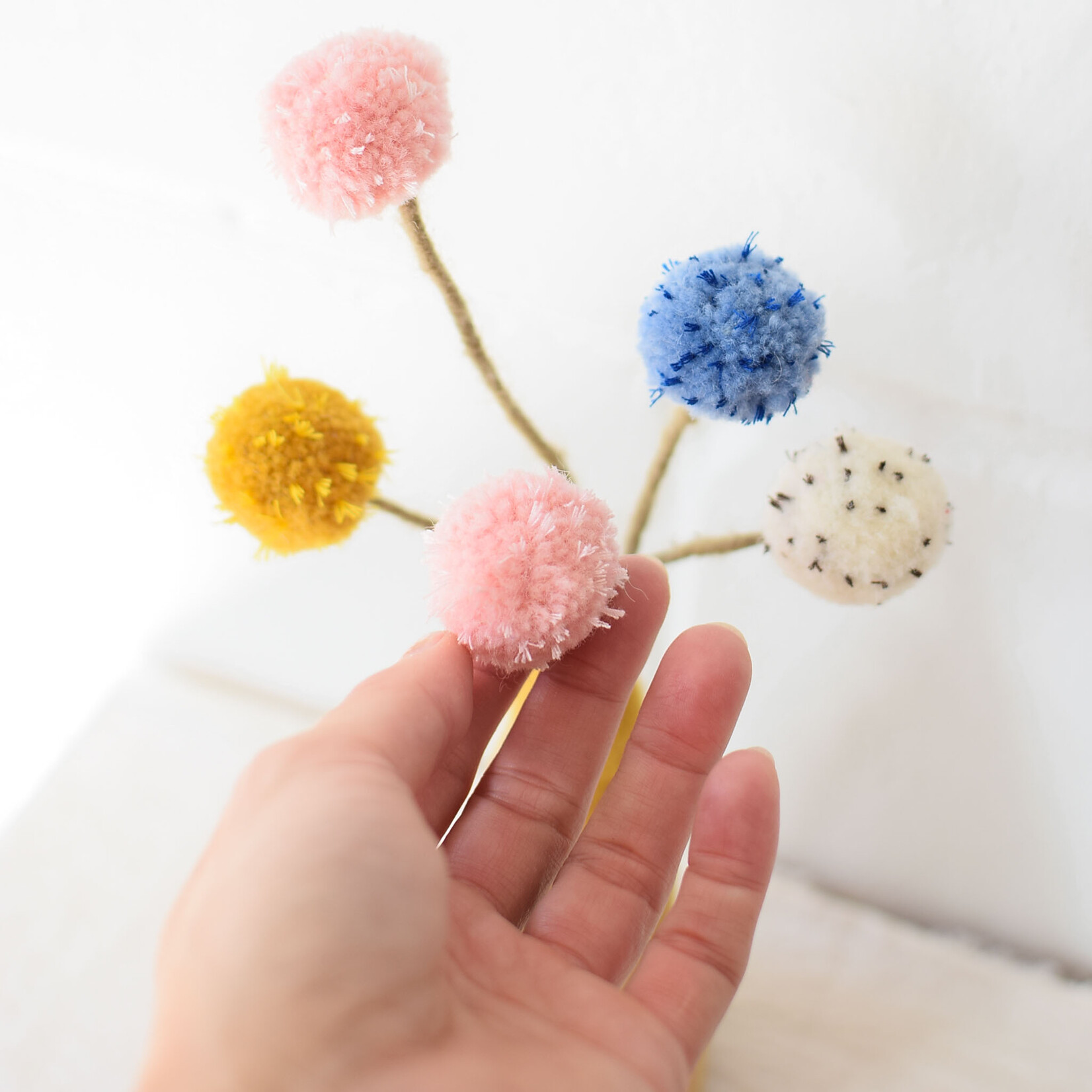Fleur en laine - Chardon