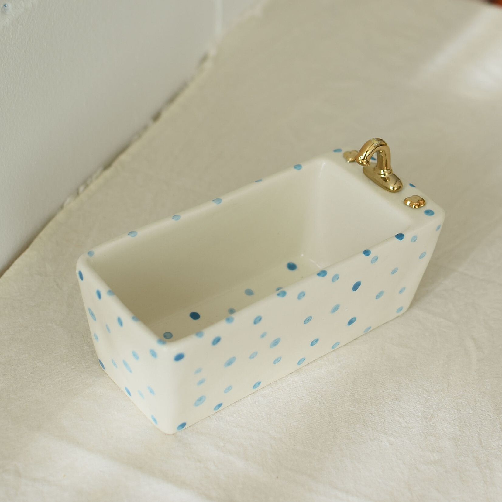 Porte savon baignoire en céramique