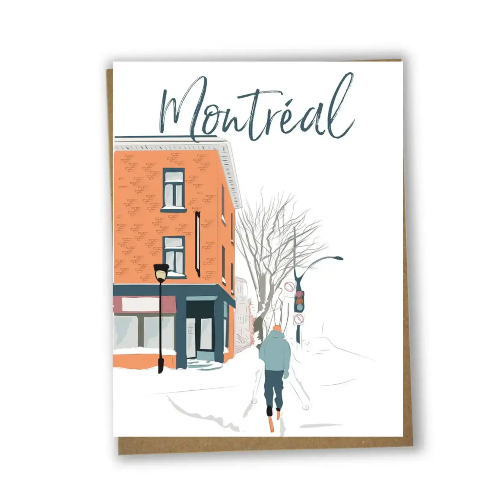 Greeting Card - Skying in Montreal