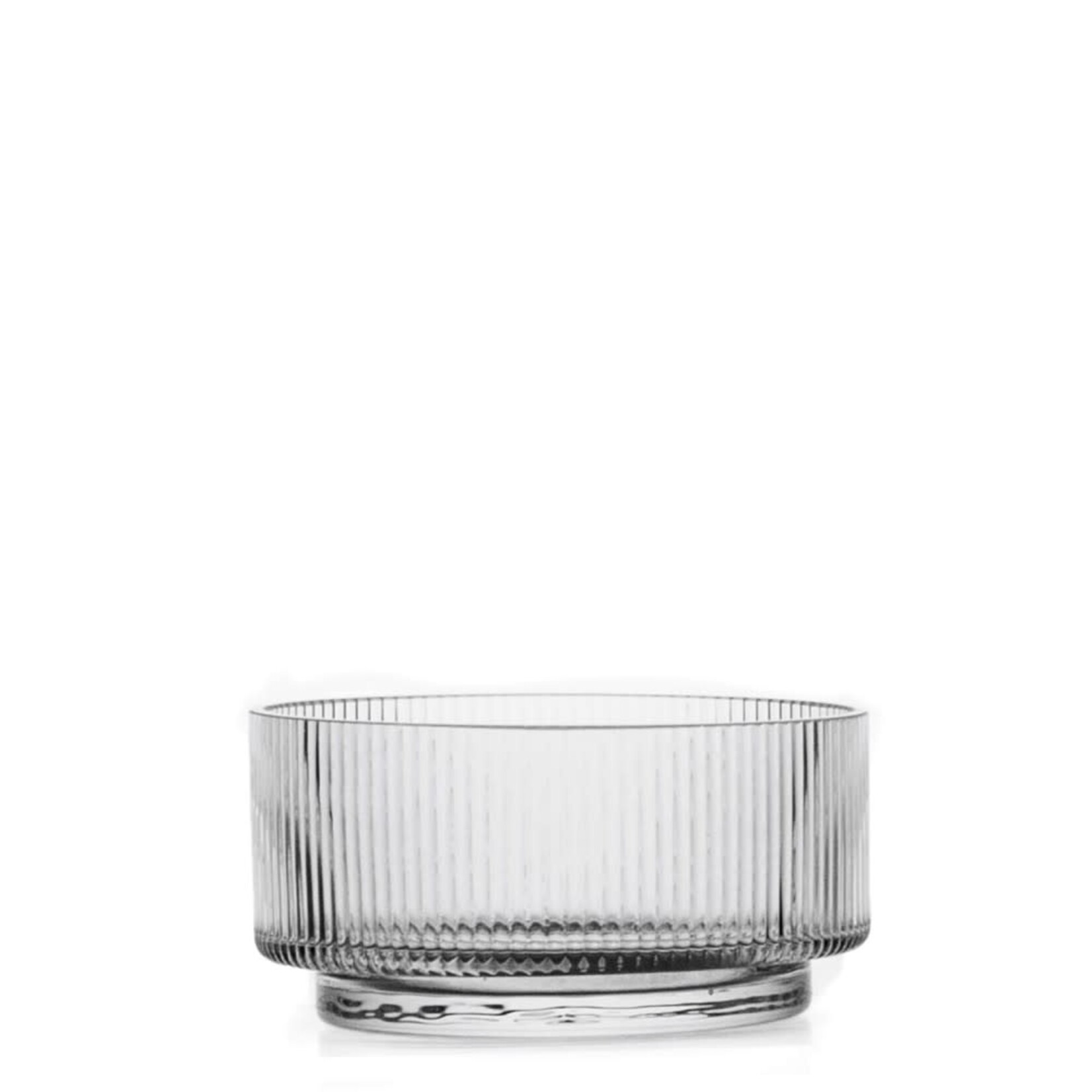 Ribbed stacking bowl