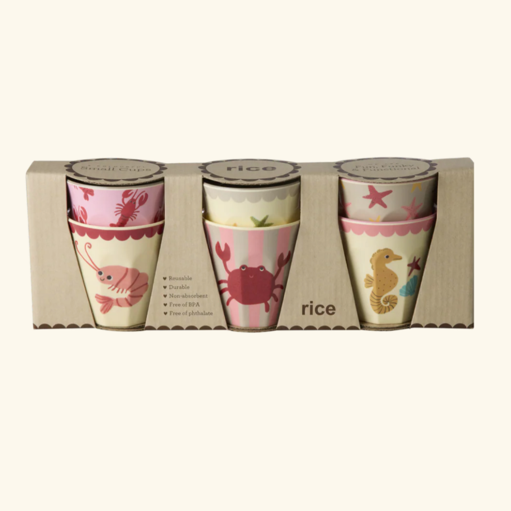 Set of 6 160ml cups - Ocean