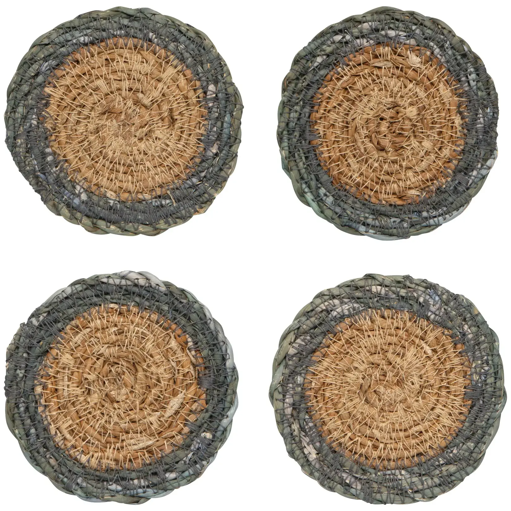 Sous-verres en jonc de mer tressé (4)