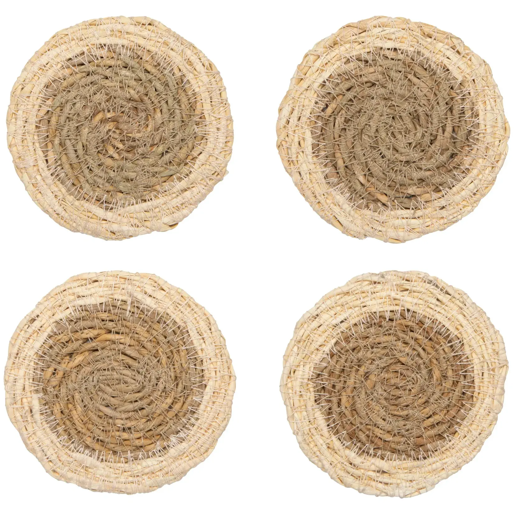 Seagrass woven coasters (4)