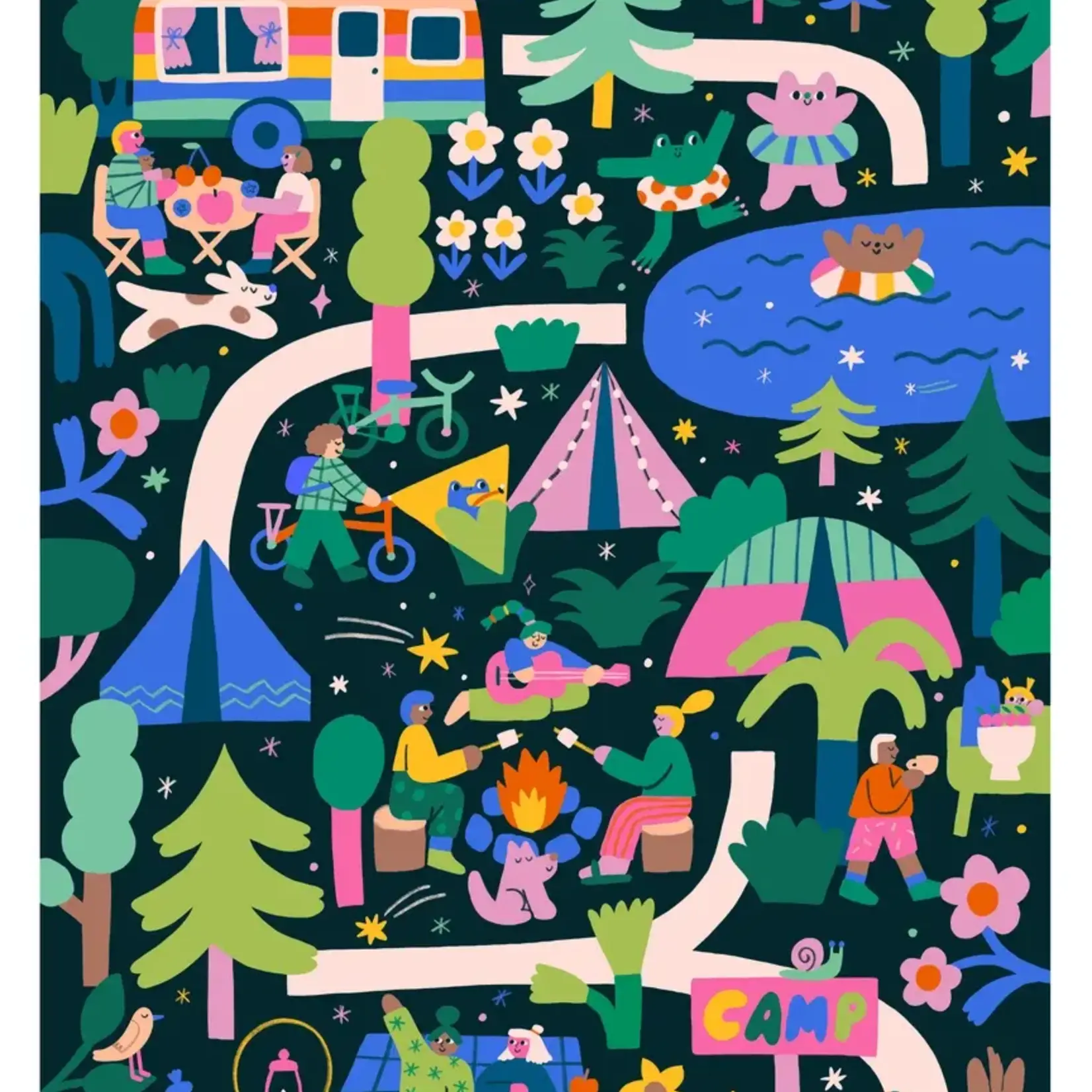 Puzzle (1000) - Camping des amis