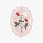 Vintage strawberry stamp Sticker