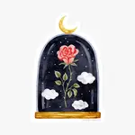 Autocollant Dôme rose de minuit