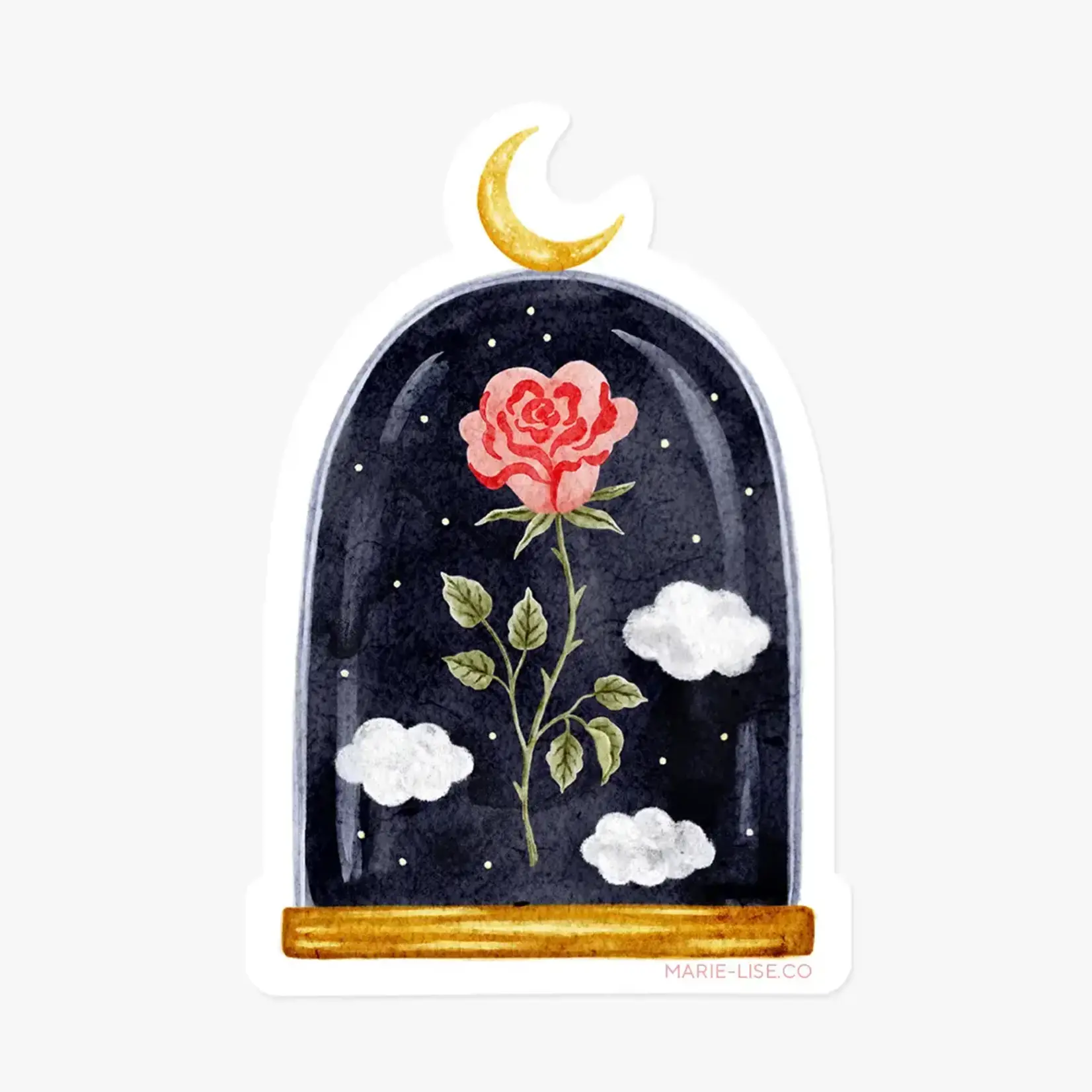 Autocollant Dôme rose de minuit