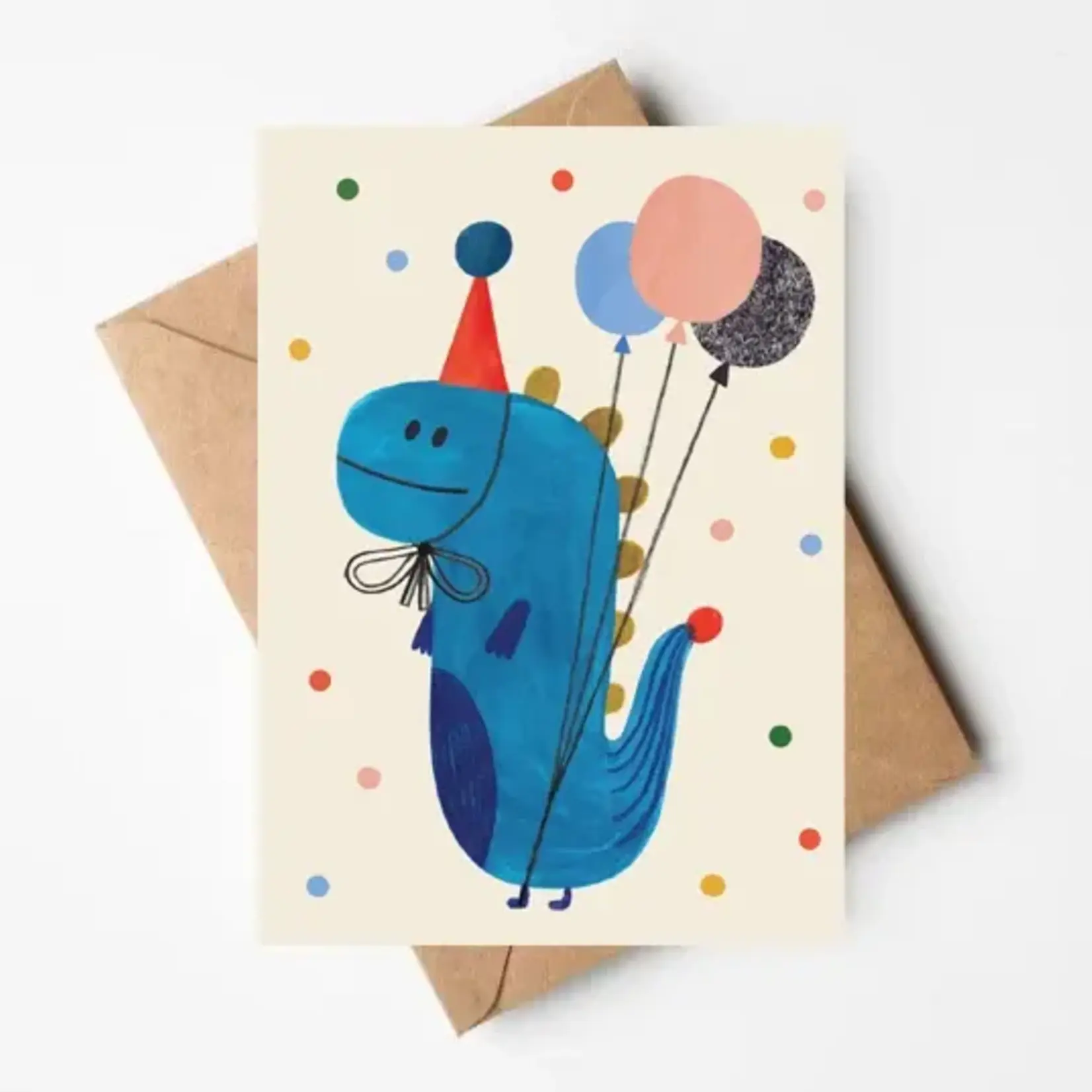 Carte de souhaits - Dino en fête