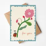 Card - Ladybug & Flower