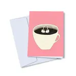 Card - Espresso swans