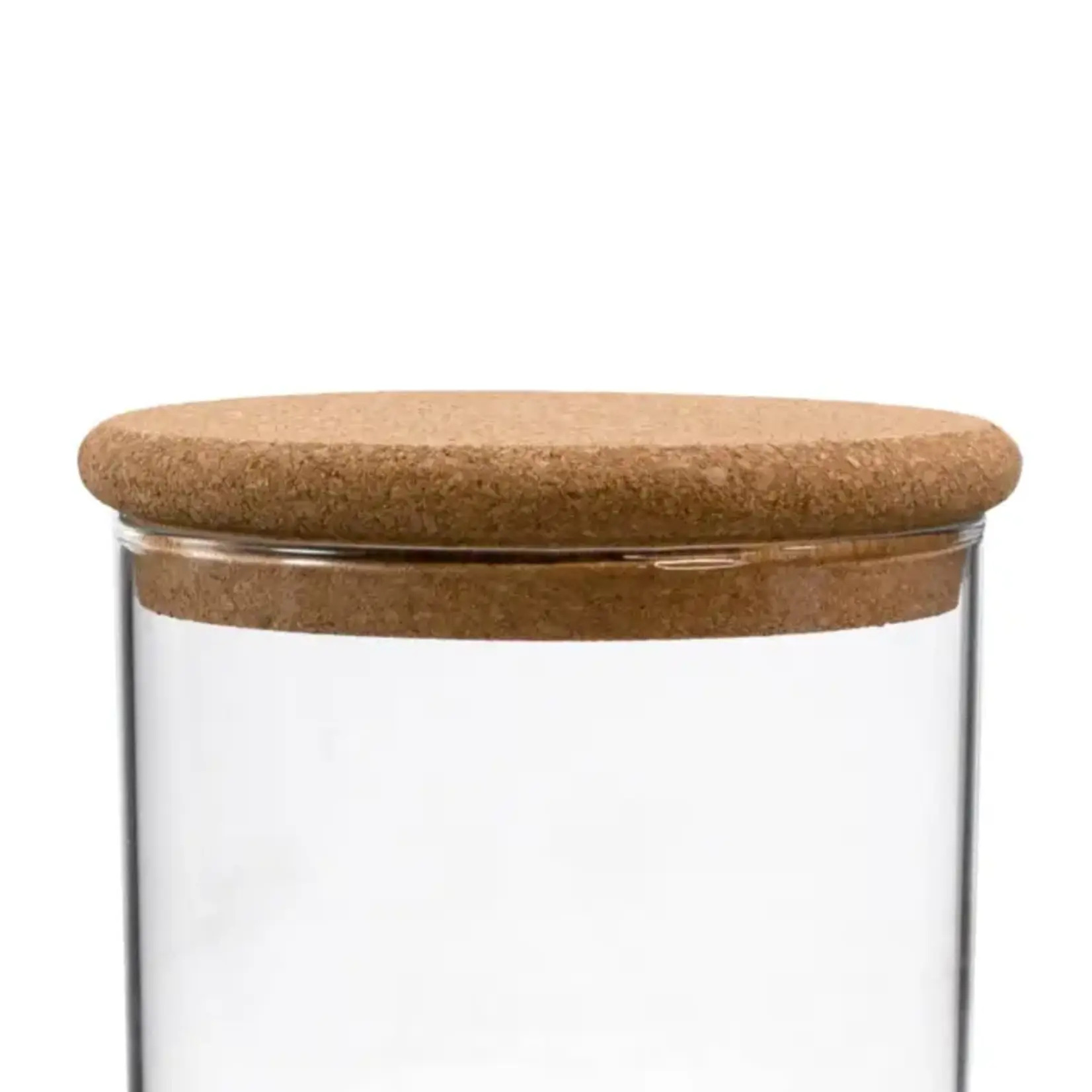 Glass and cork container