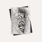 Card- Three raccoons