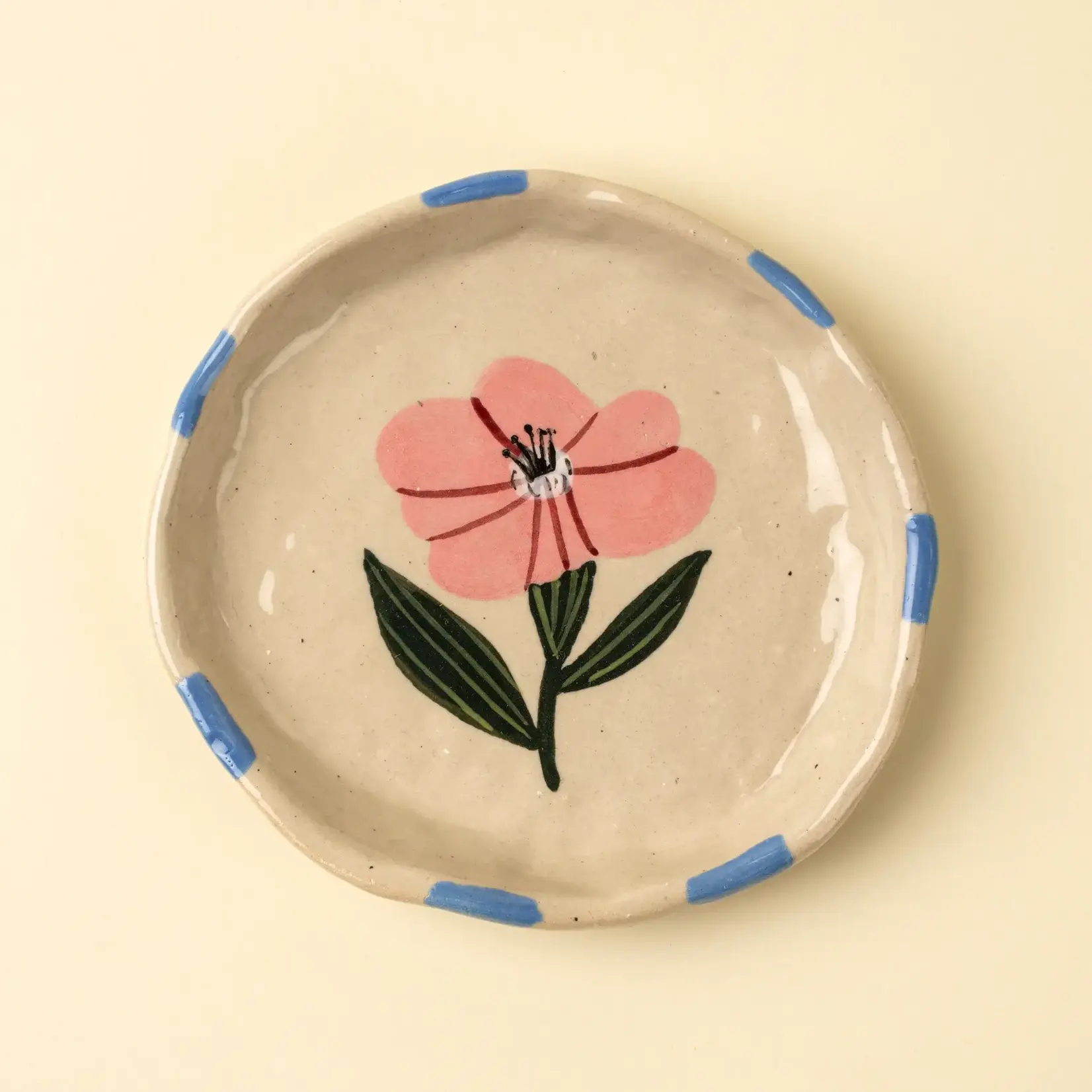 Flora small plate - Rose