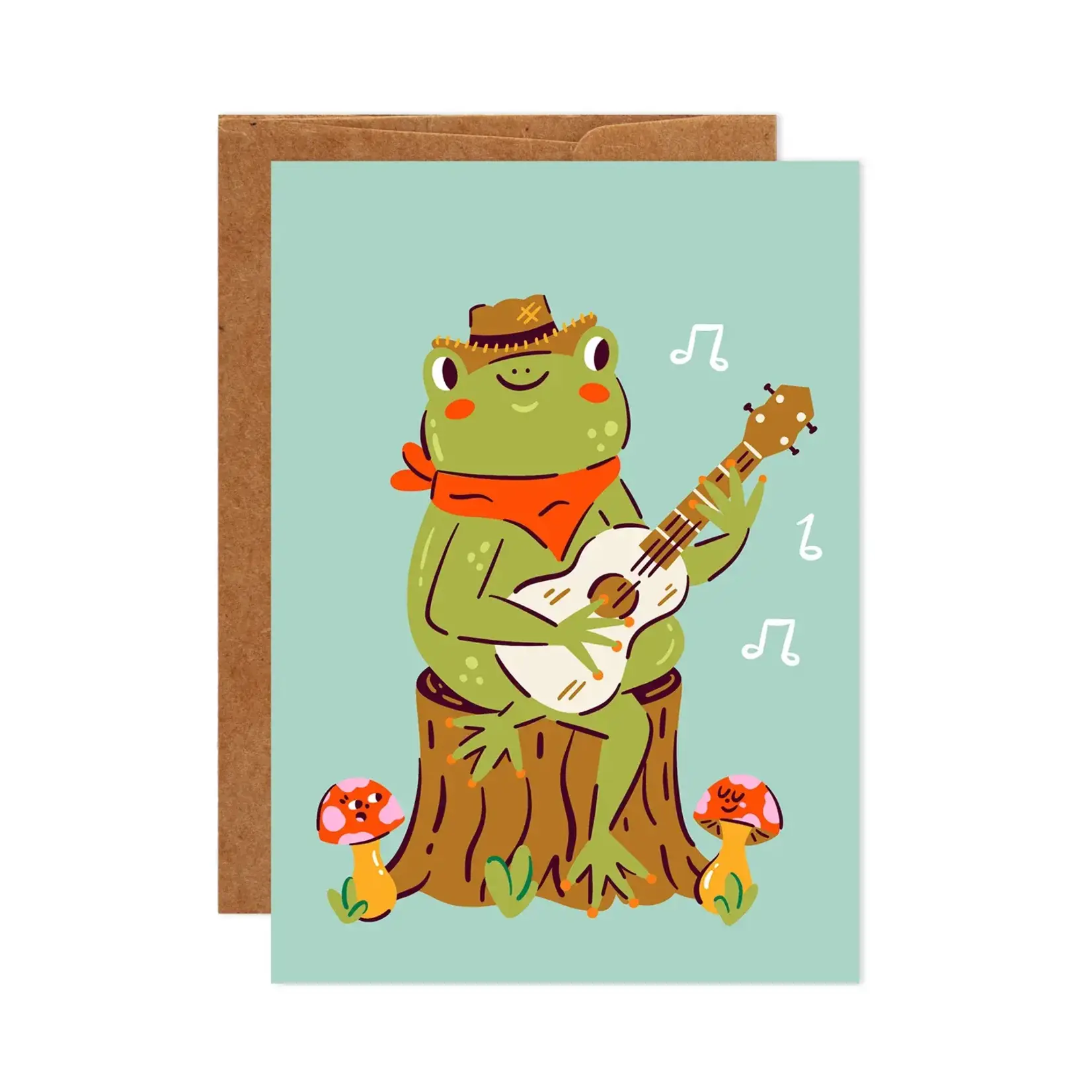 Greeting card - Frog and its guitar