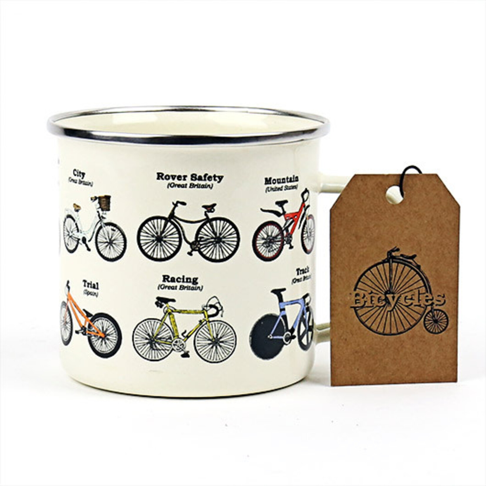 Bikes Enamel Mug