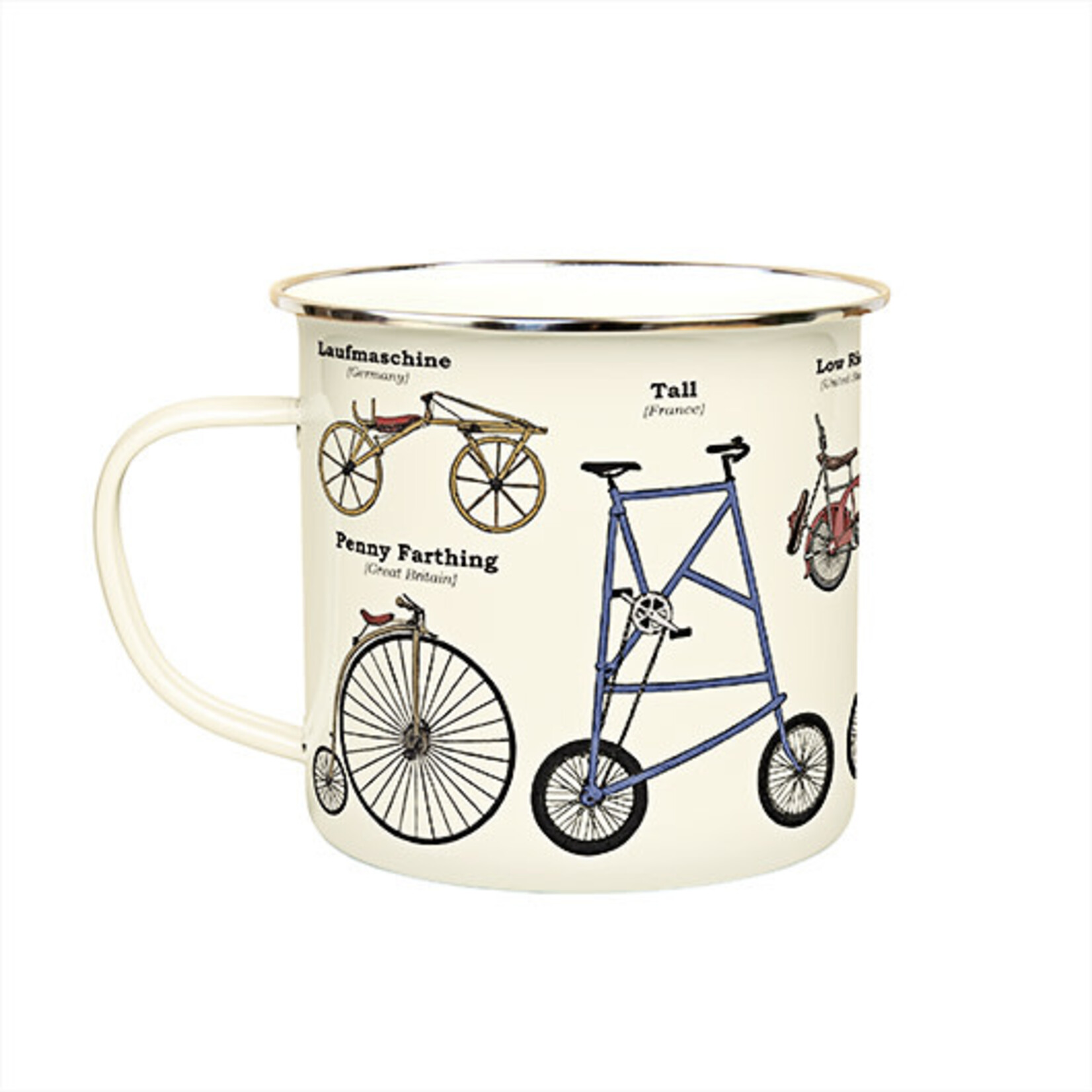 Bikes Enamel Mug