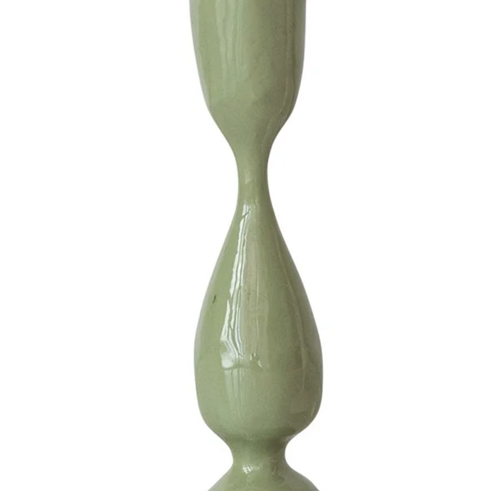 Enameled Metal Candle Holder - 14cm