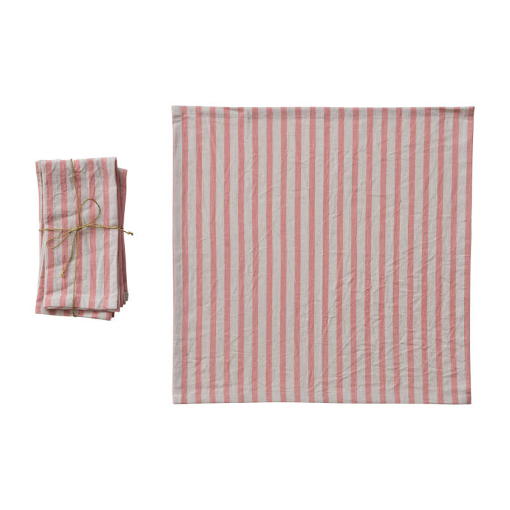 Striped napkins x4 - Pink