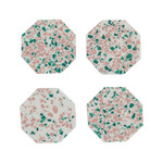 Sous verres Terrazzo en résine - Vert et Rose