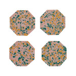 Resin Terrazzo coasters - Yellow and Pink