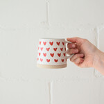 Tasse cœurs rouges