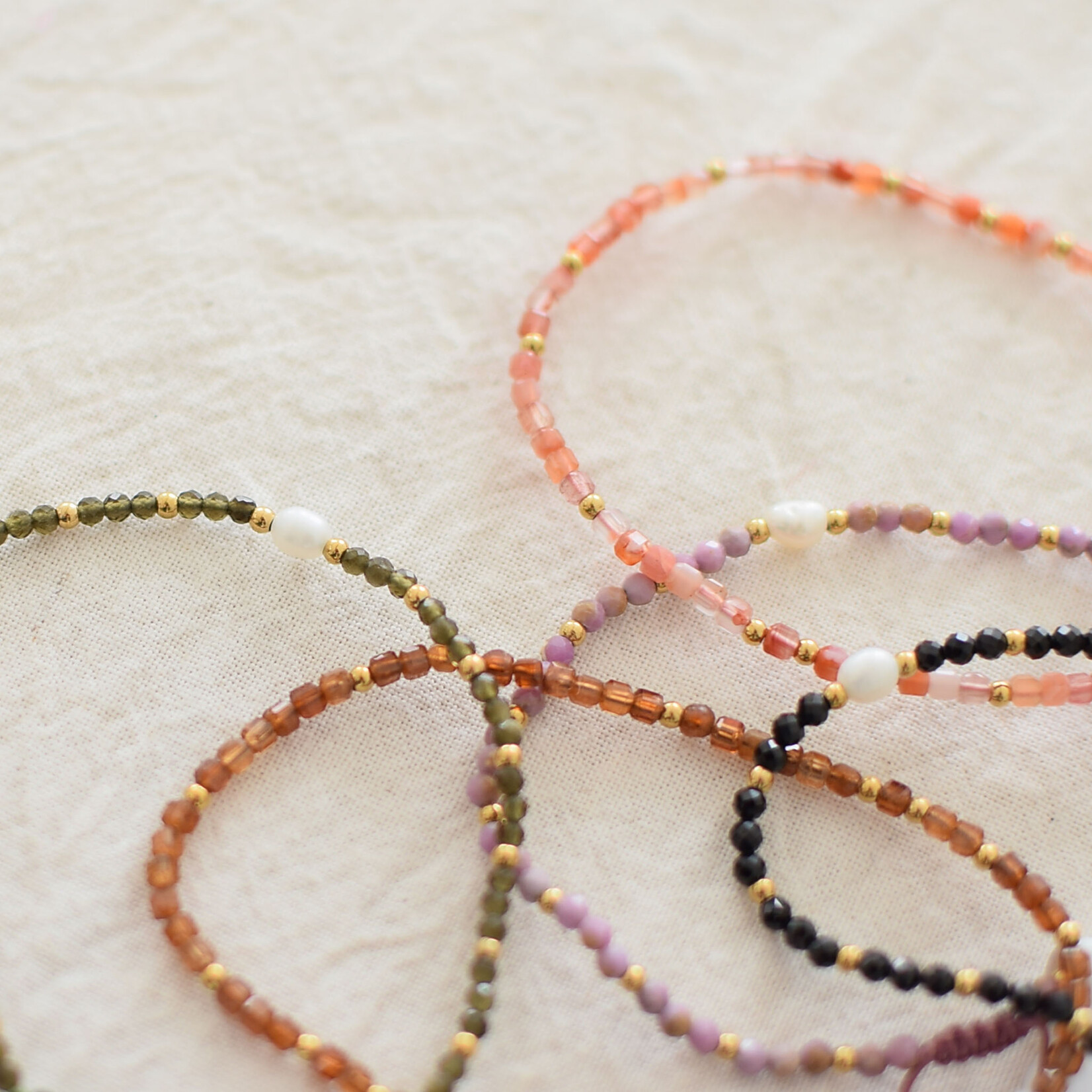 Adjustable gemstone bracelet