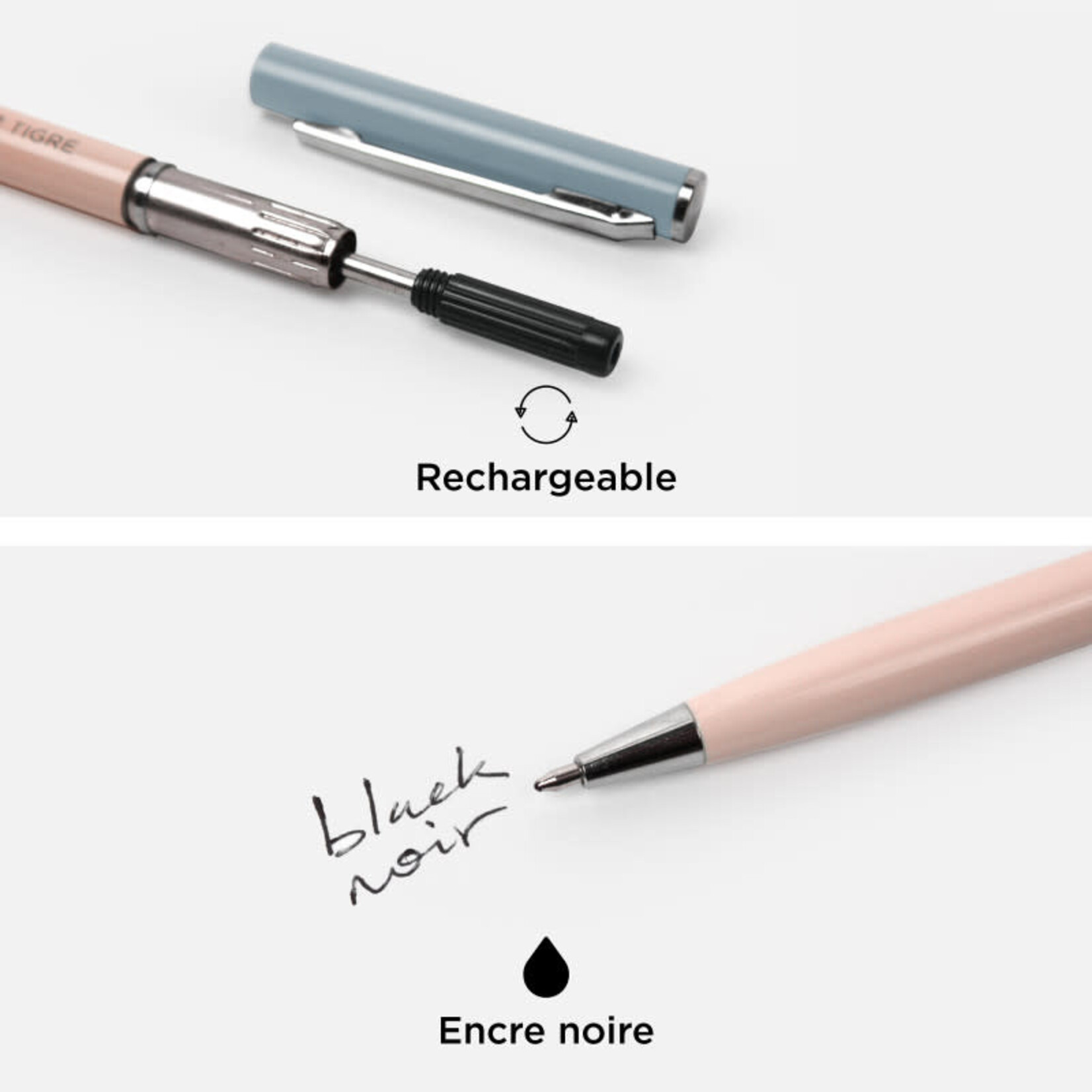 Stylo à bille rechargeable (plusieurs couleurs)