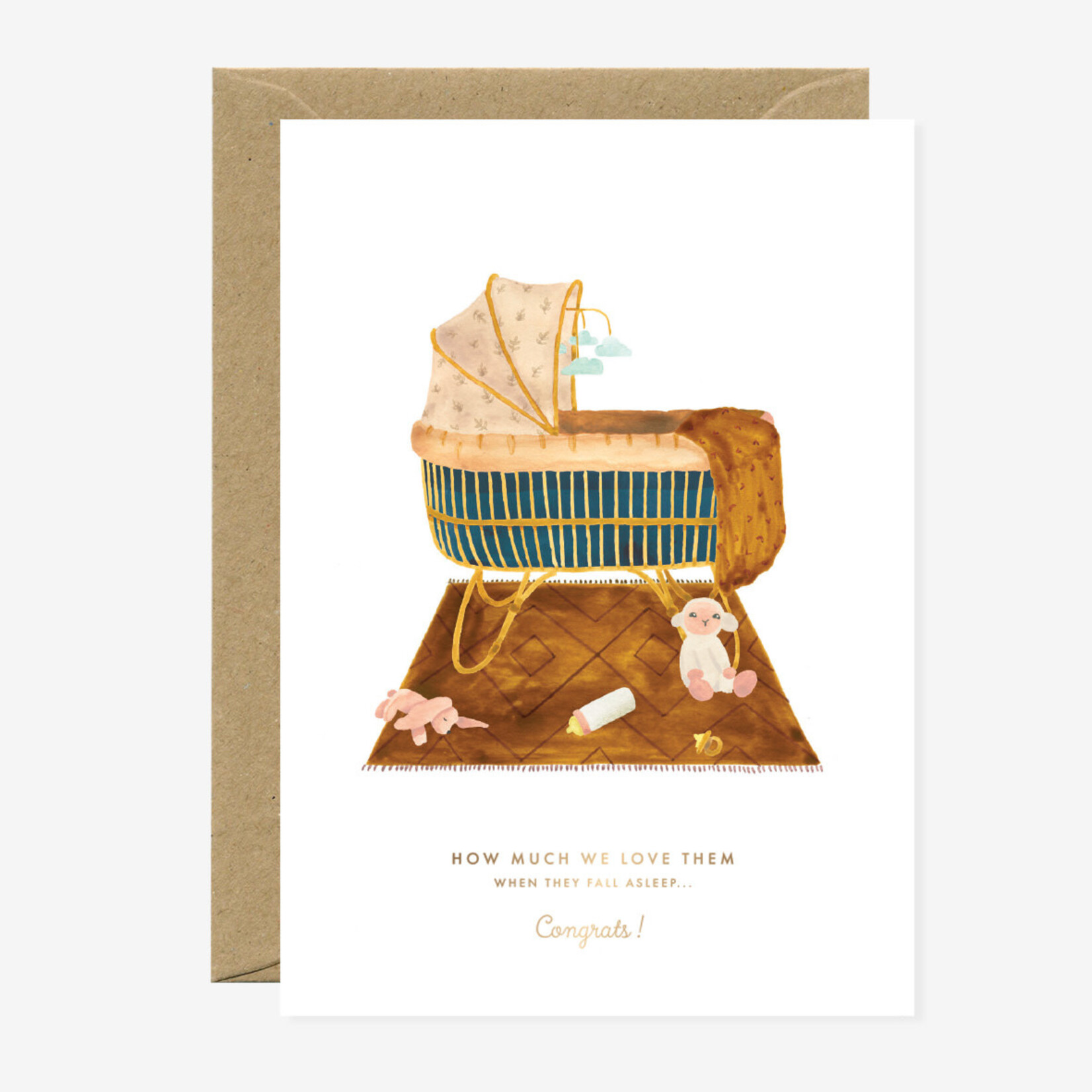 Greeting card - Gold Baby Sleep