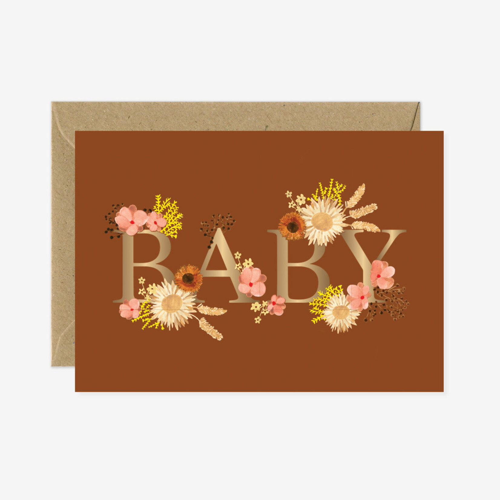 Greeting card - Gold Baby Bouquet