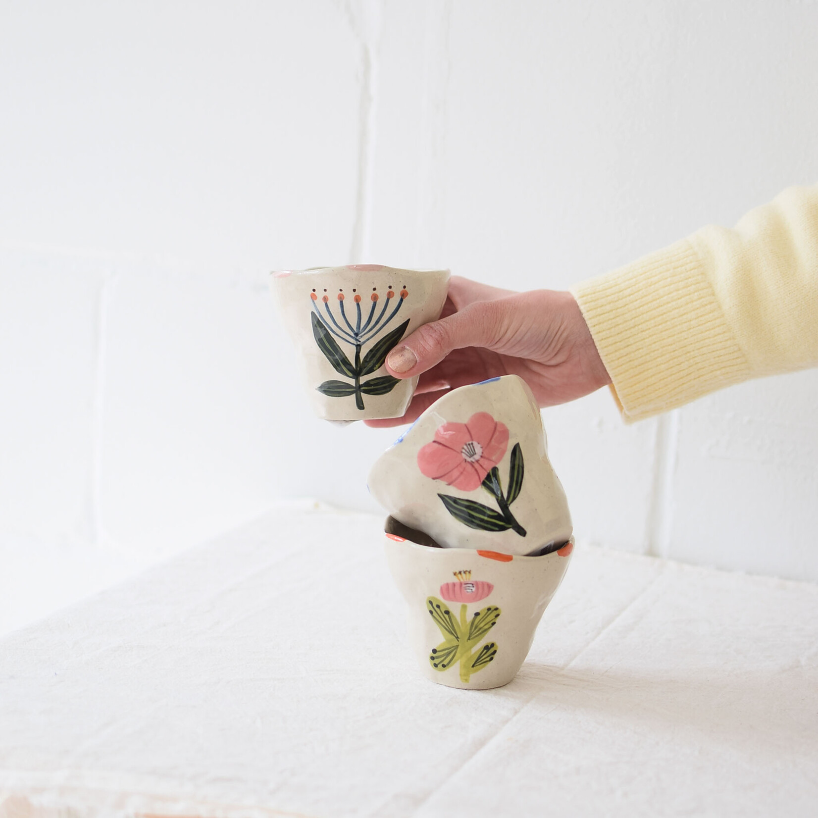 Flora ceramic cup - Rose