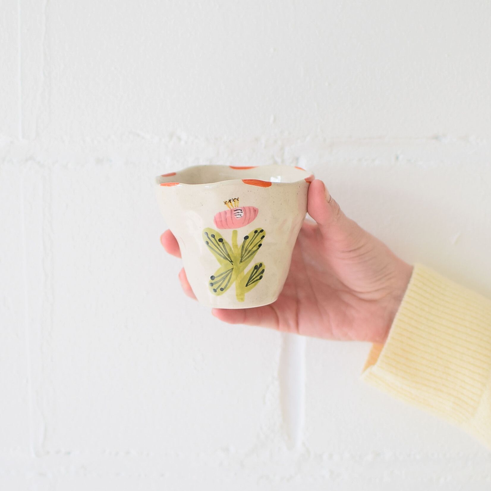 Flora ceramic cup - Poppy