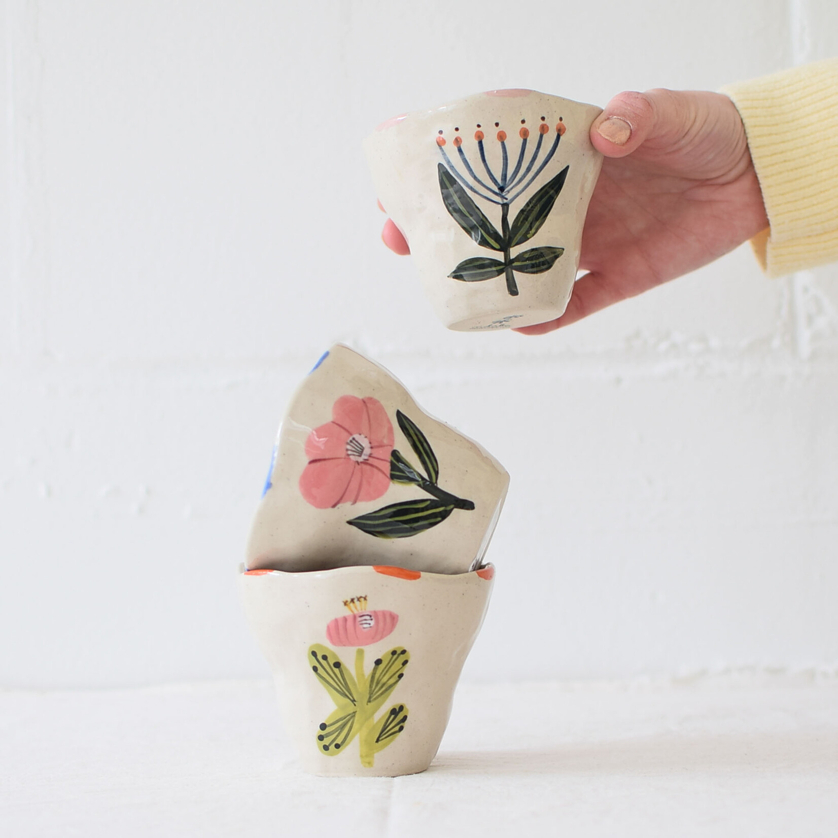 Flora ceramic cup - Poppy