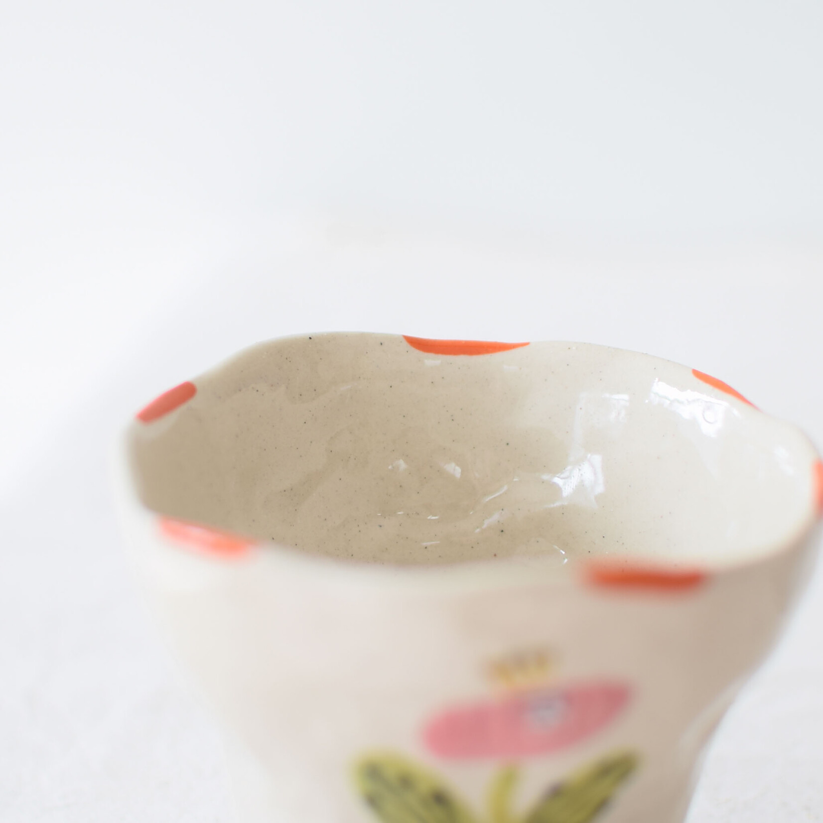 Flora ceramic cup - Poppy